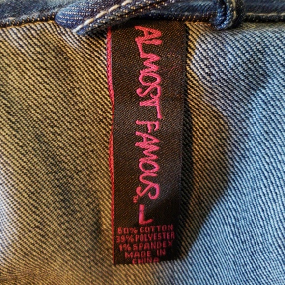 Almost Famous Dark Wash Denim Jean Jacket - Picture 5 of 5